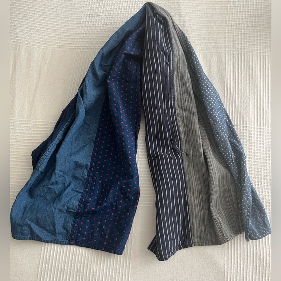 Japanese cotton patchwork scarf - Picture 2 of 11